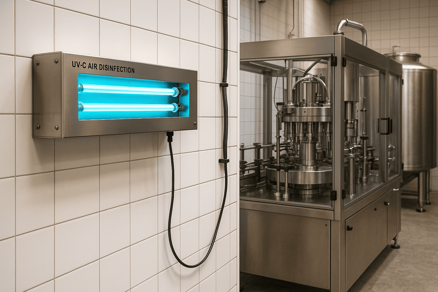 UV-C Air Disinfection System for Bottling Facilities - UVL